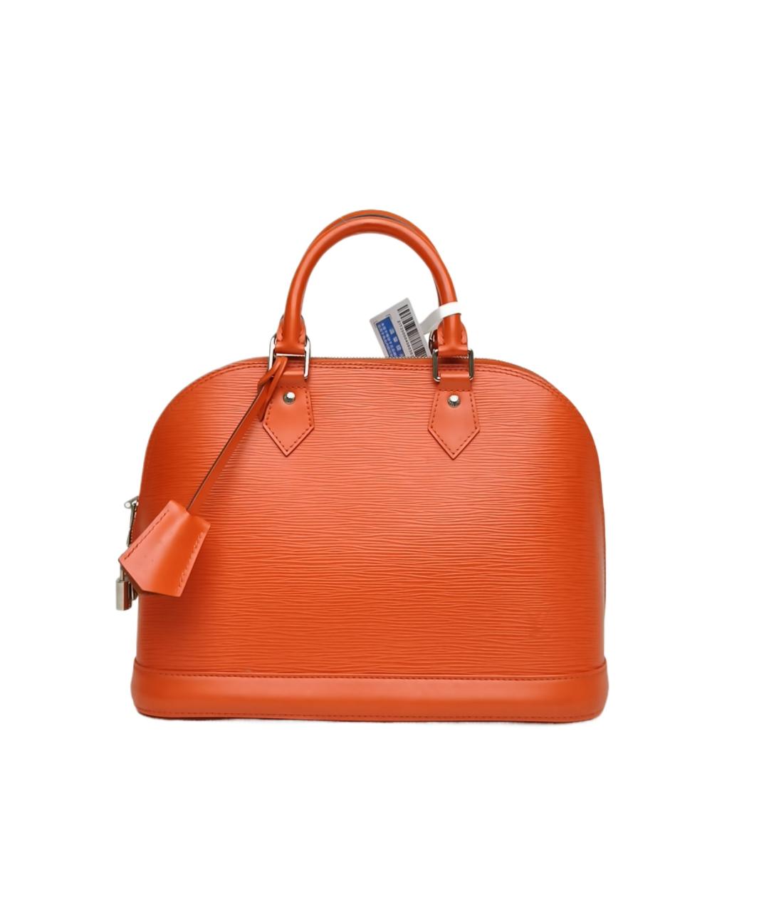 LOUIS VUITTON Оранжевая кожаная сумка тоут, фото 7