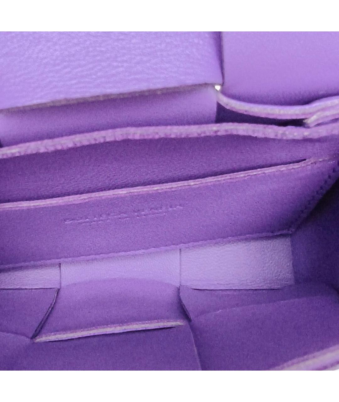 BOTTEGA VENETA Фиолетовая кожаная сумка через плечо, фото 7