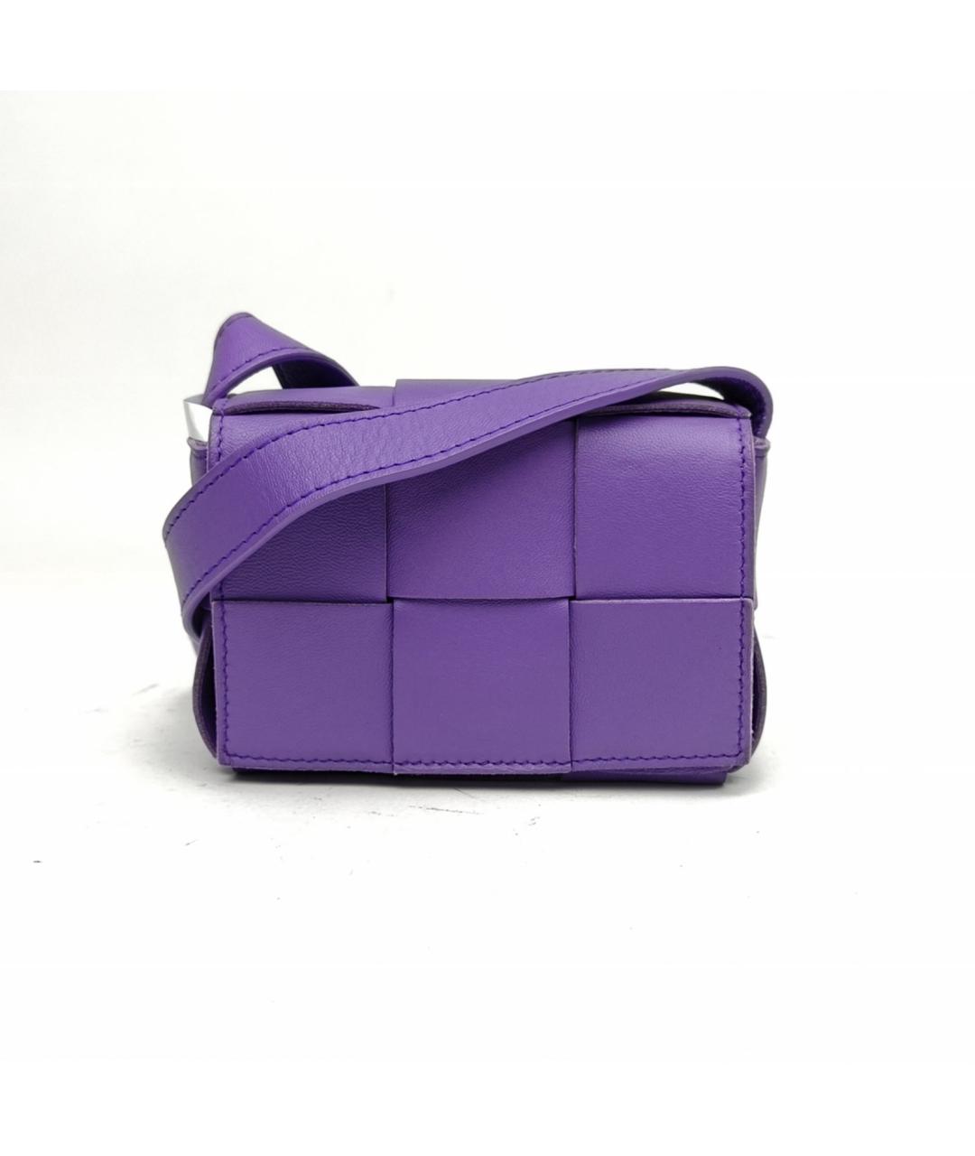 BOTTEGA VENETA Фиолетовая кожаная сумка через плечо, фото 2