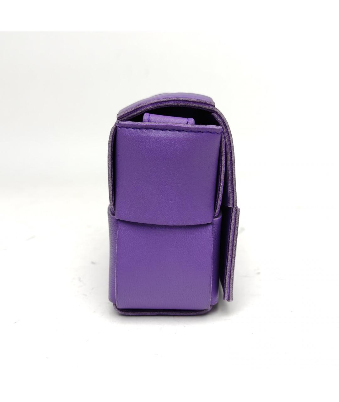 BOTTEGA VENETA Фиолетовая кожаная сумка через плечо, фото 5