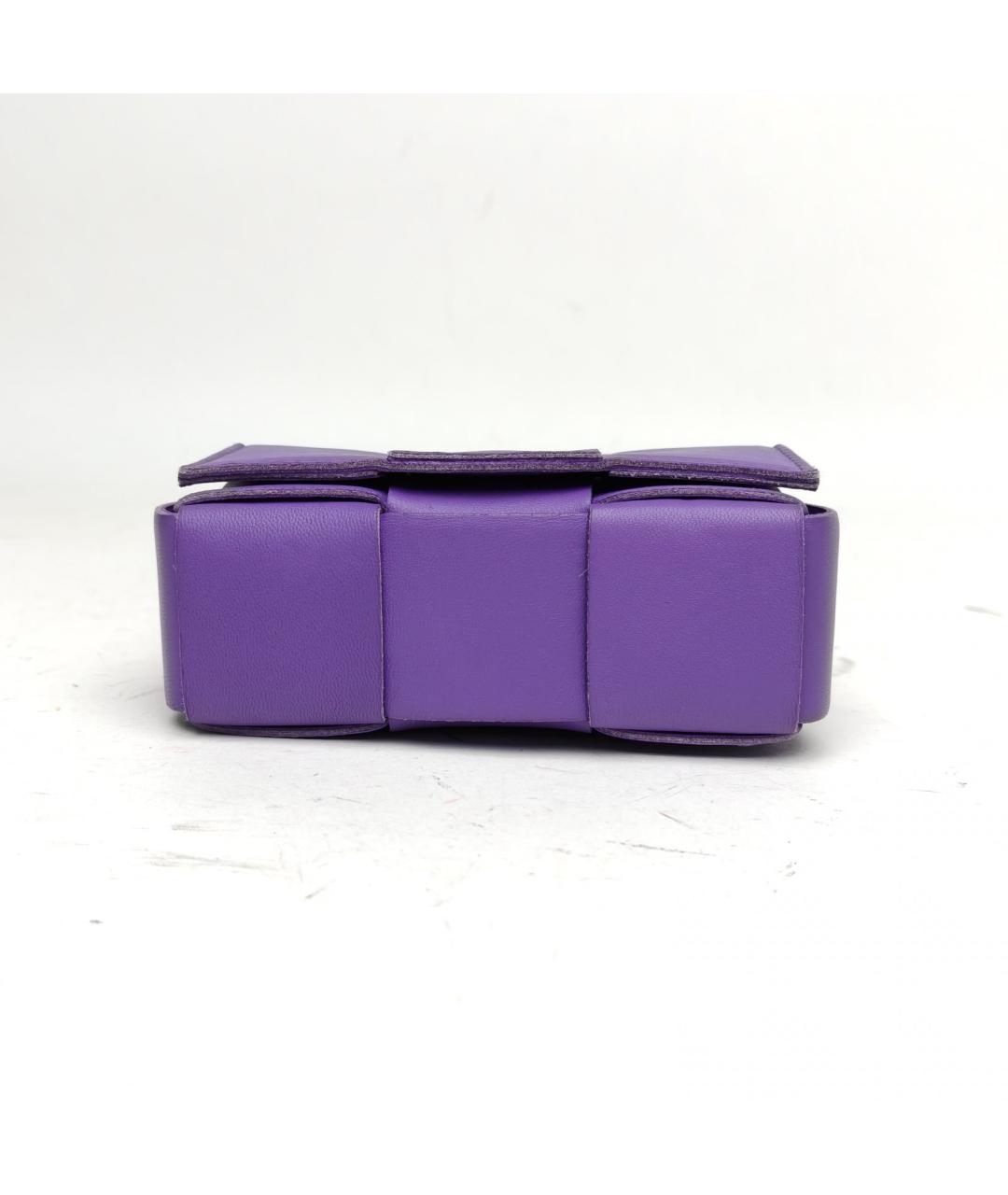 BOTTEGA VENETA Фиолетовая кожаная сумка через плечо, фото 6