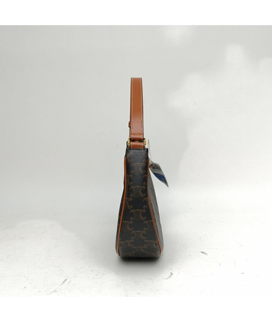 CELINE Коричневая сумка с короткими ручками, фото 3