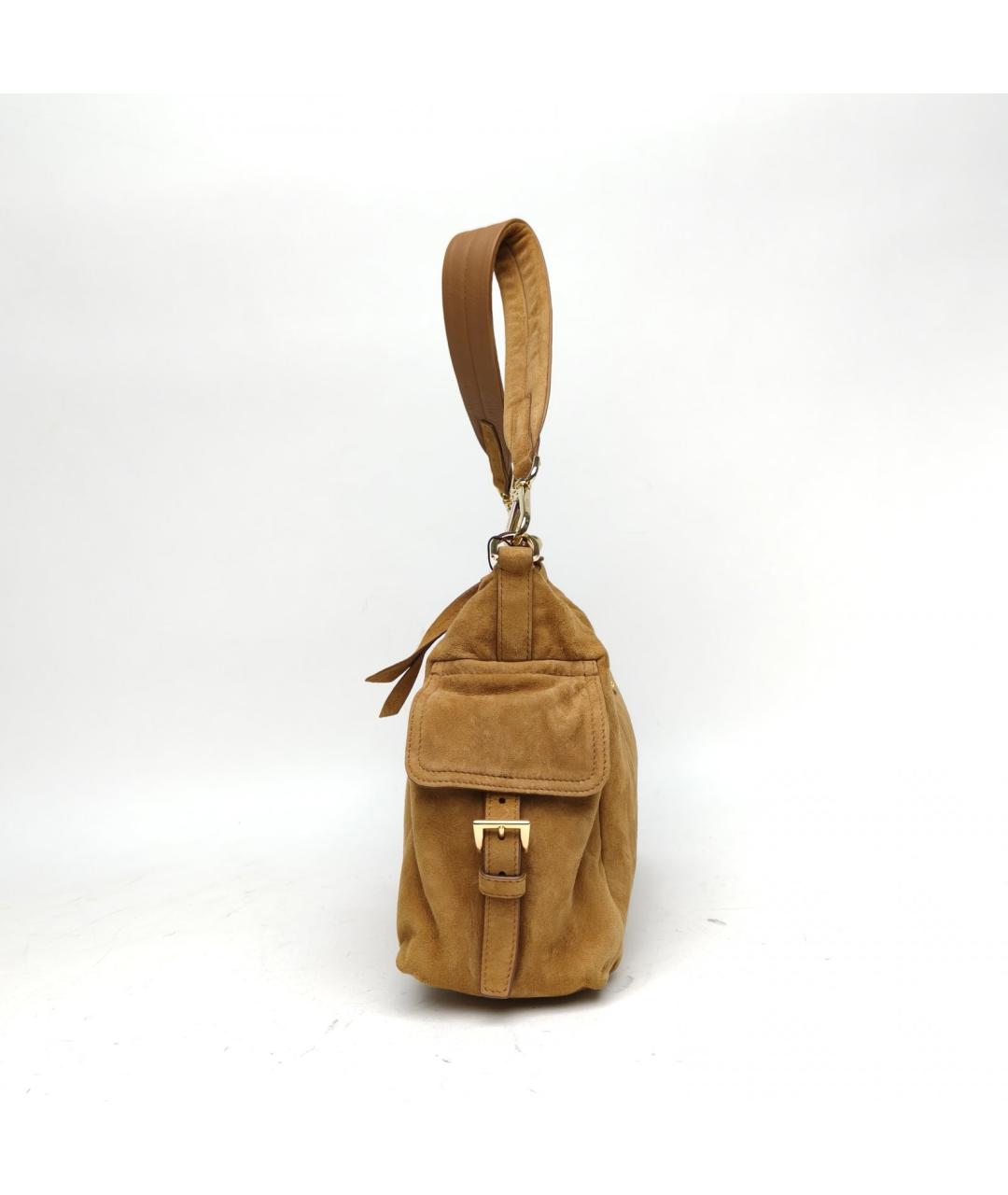 PRADA Коричневая замшевая сумка через плечо, фото 5