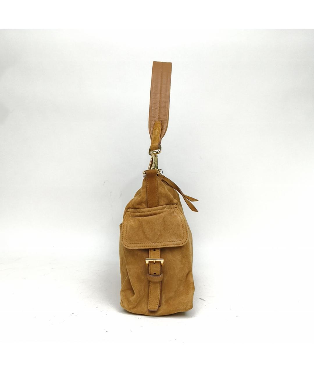 PRADA Коричневая замшевая сумка через плечо, фото 3