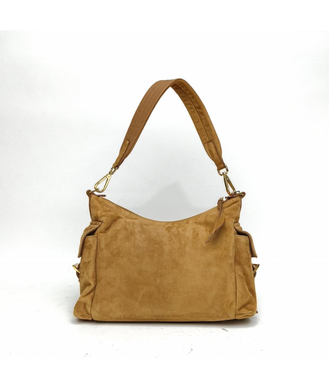 PRADA Коричневая замшевая сумка через плечо, фото 4