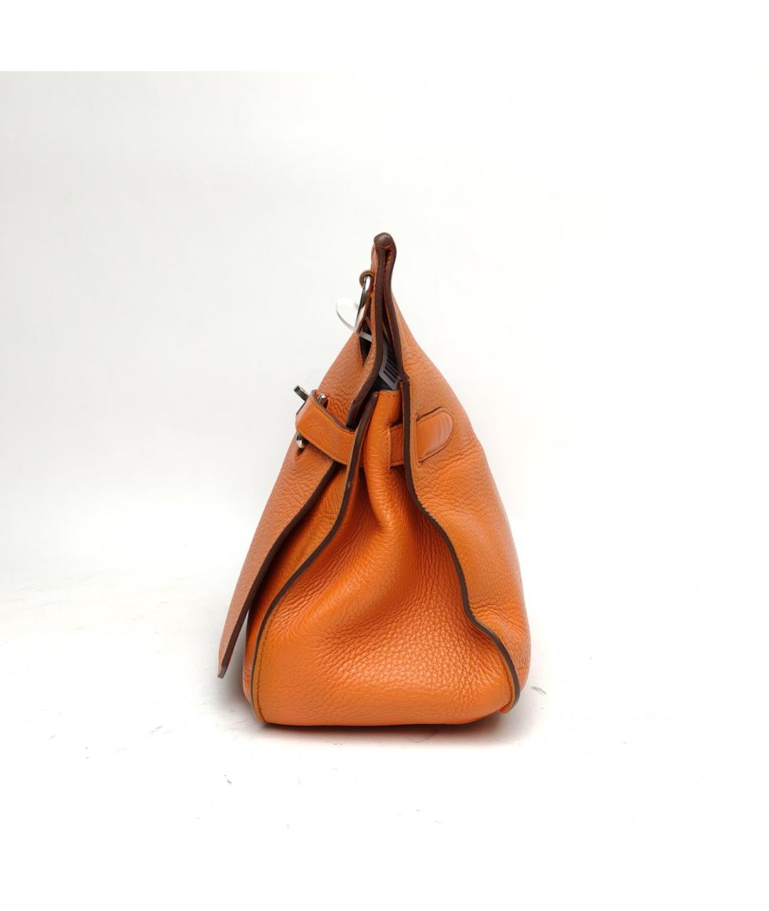 HERMES Оранжевая кожаная сумка через плечо, фото 3