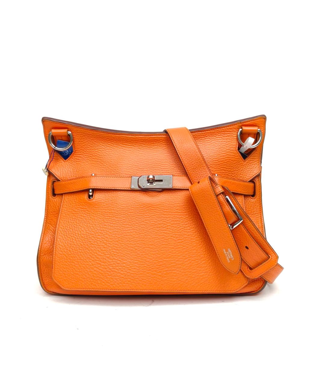 HERMES Оранжевая кожаная сумка через плечо, фото 2