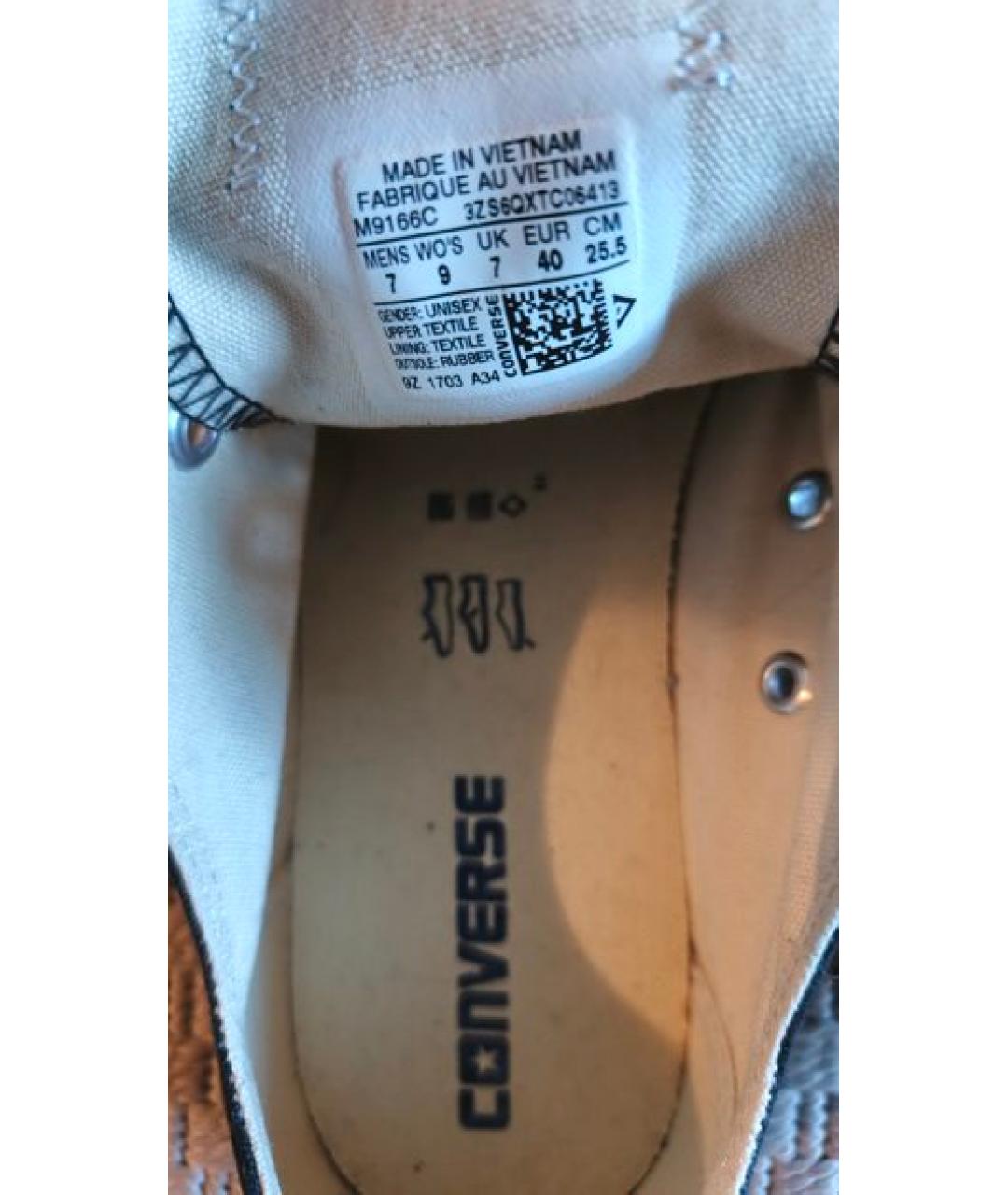 CONVERSE Черные текстильные низкие кроссовки / кеды, фото 4