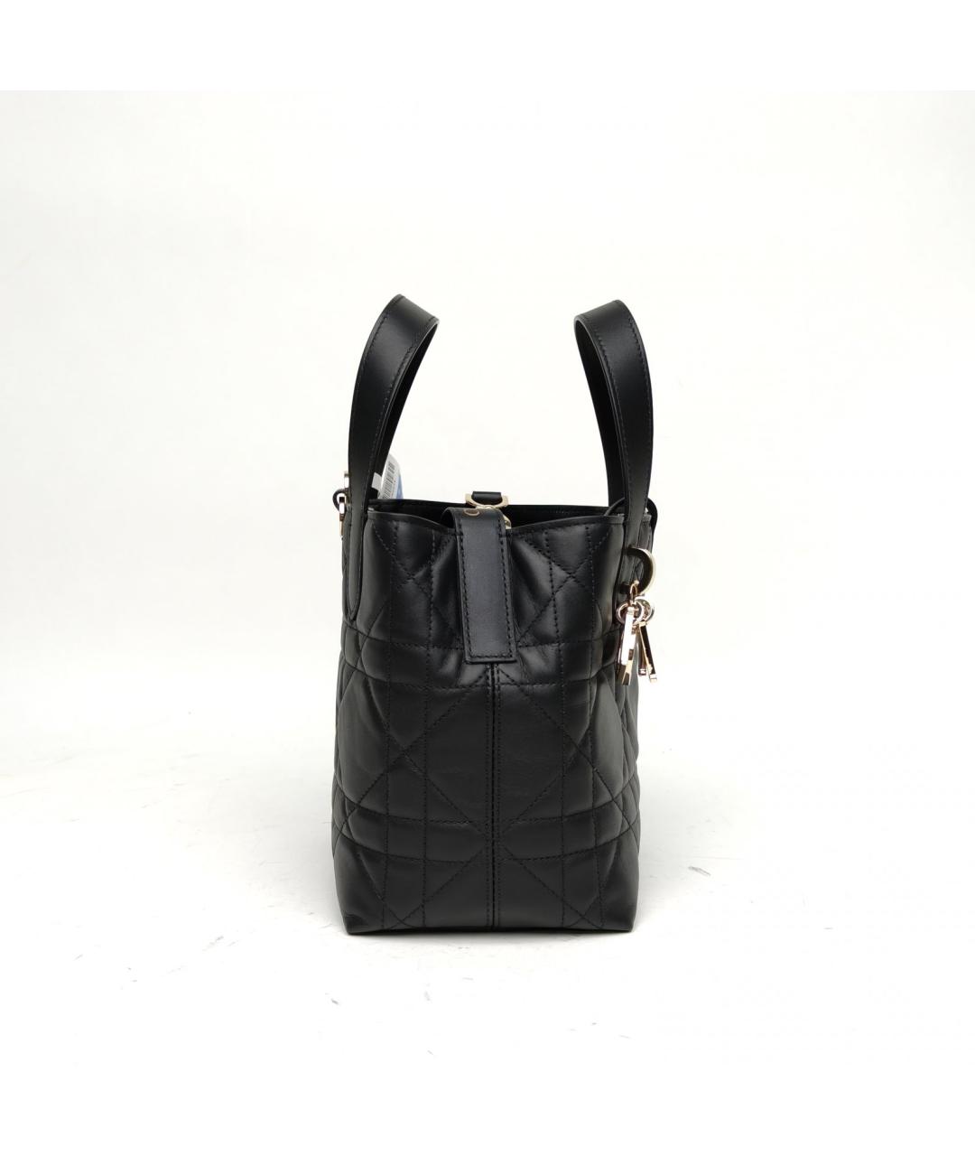 CHRISTIAN DIOR Черная кожаная сумка с короткими ручками, фото 5