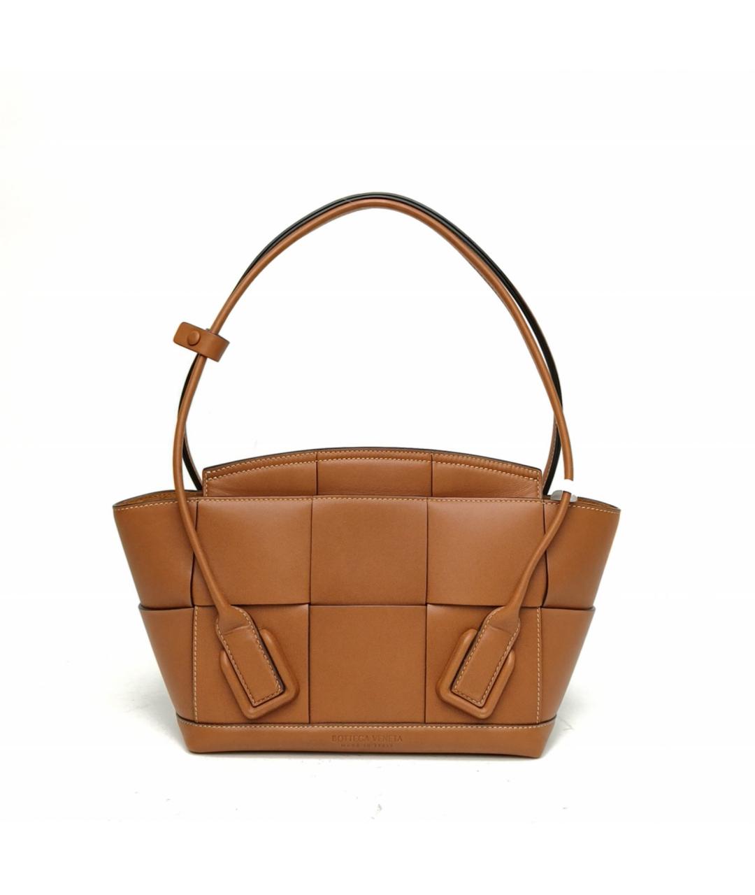 BOTTEGA VENETA Коричневая кожаная сумка через плечо, фото 2