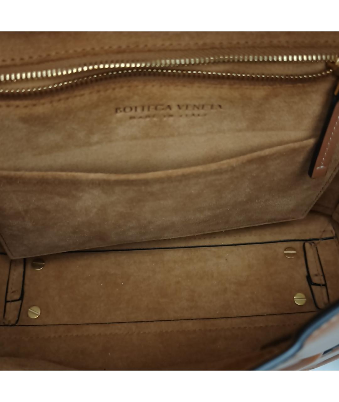BOTTEGA VENETA Коричневая кожаная сумка через плечо, фото 7