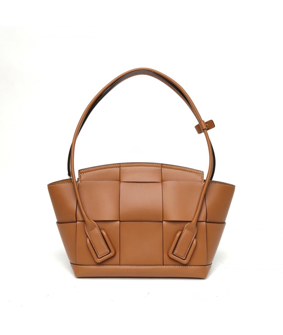 BOTTEGA VENETA Коричневая кожаная сумка через плечо, фото 4