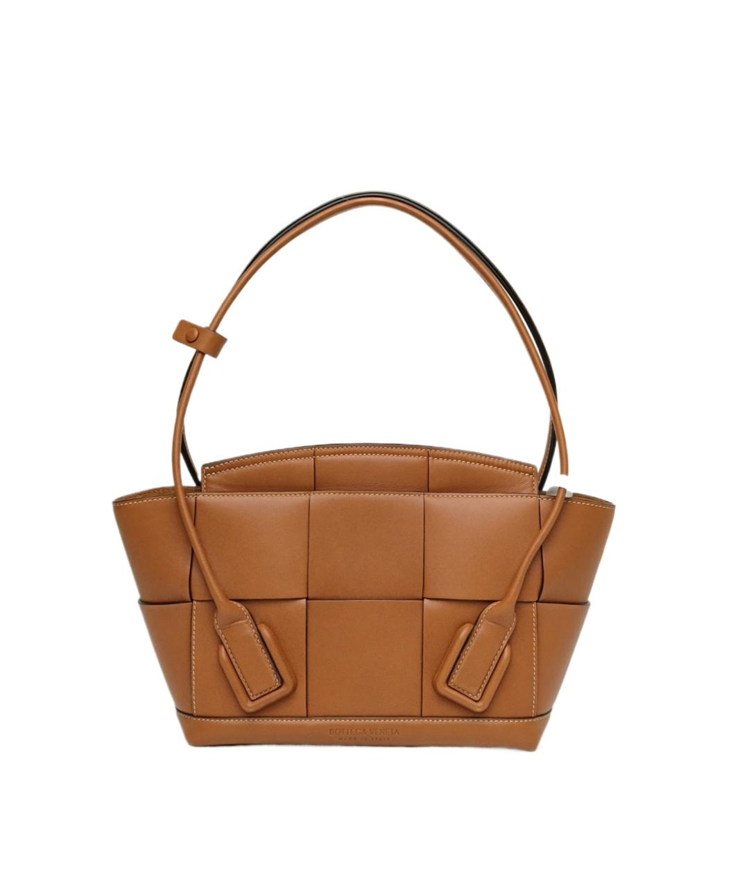 BOTTEGA VENETA Коричневая кожаная сумка через плечо, фото 1