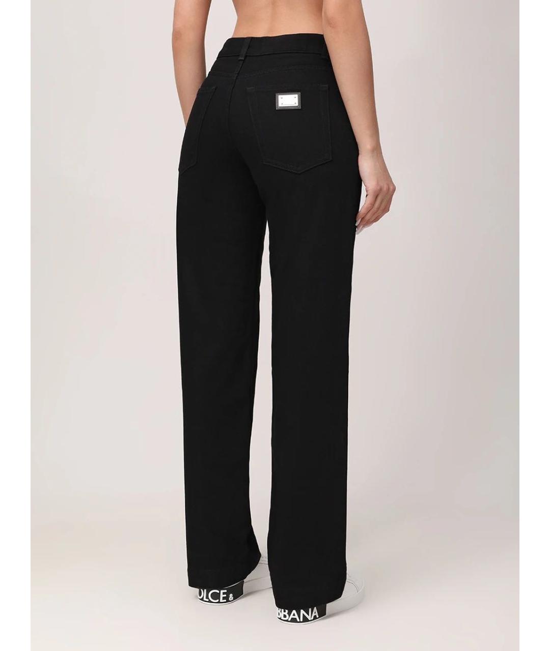 DOLCE&GABBANA Черные хлопковые джинсы клеш, фото 3