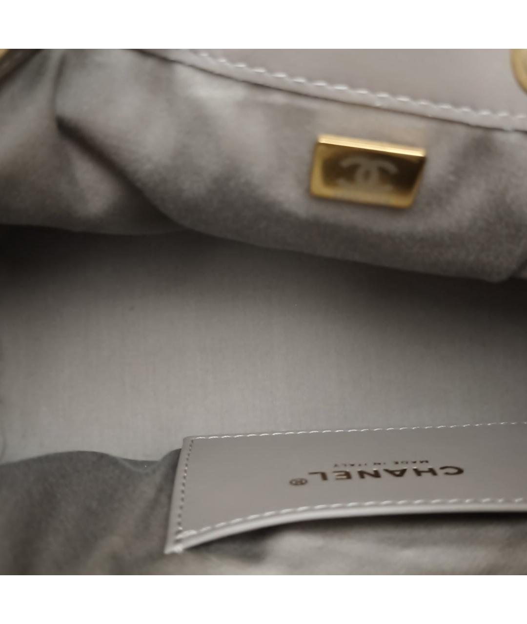CHANEL Серая замшевая сумка через плечо, фото 7