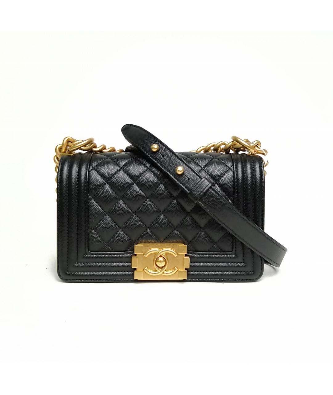 CHANEL Черная кожаная сумка через плечо, фото 2