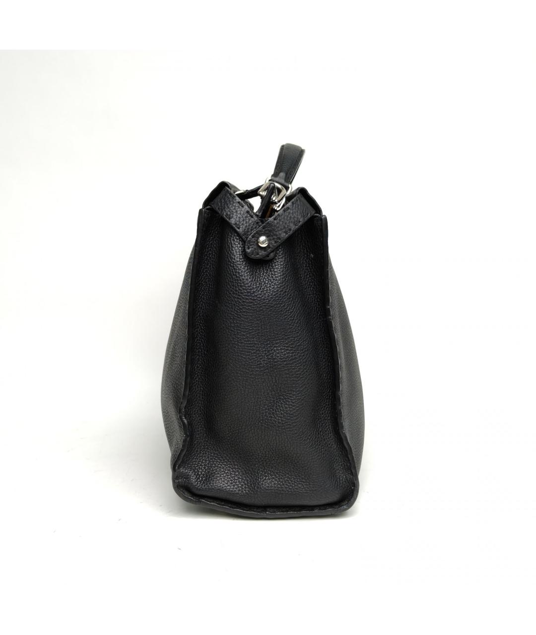 FENDI Черная кожаная сумка тоут, фото 5