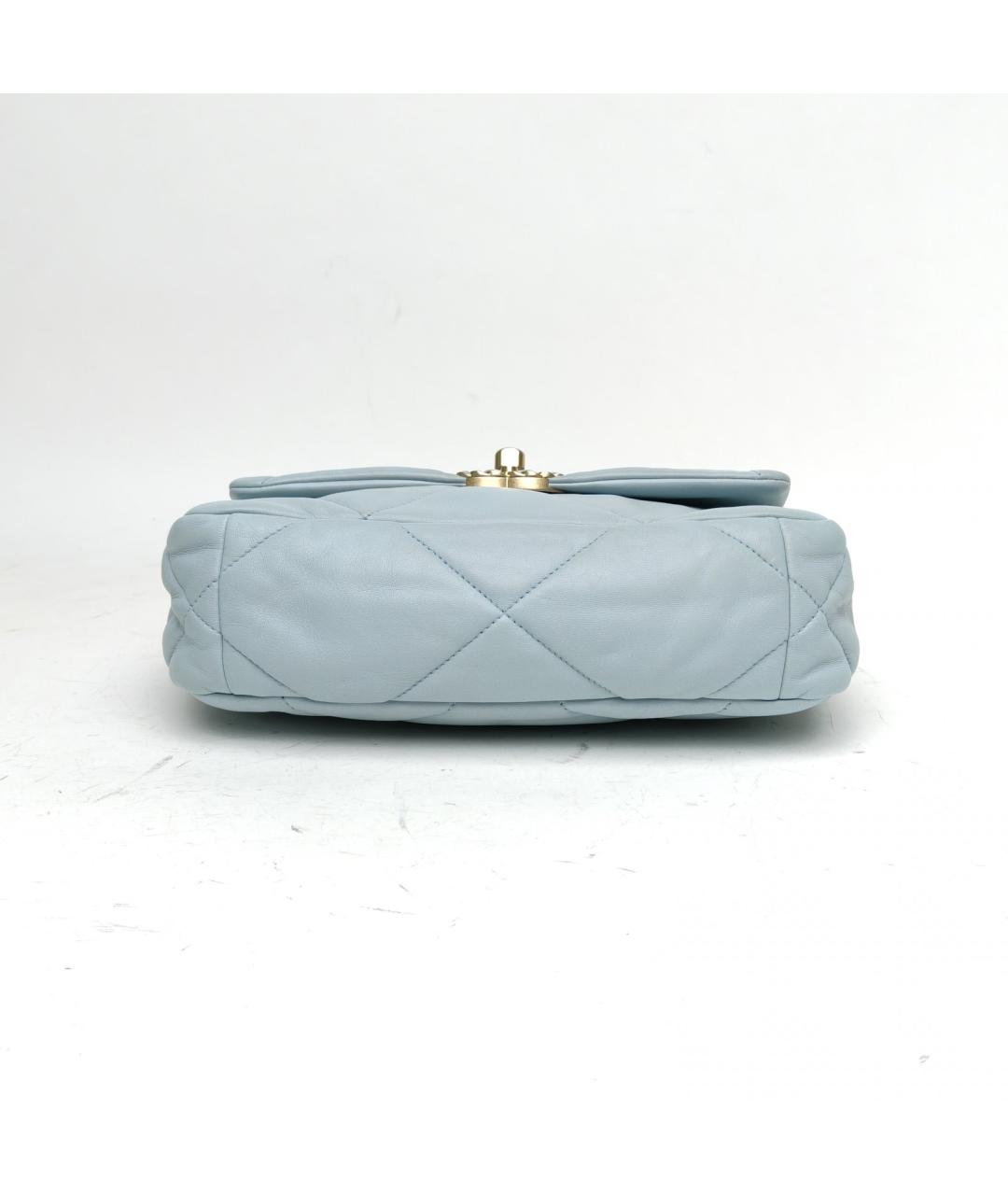 CHANEL Голубая кожаная сумка через плечо, фото 6