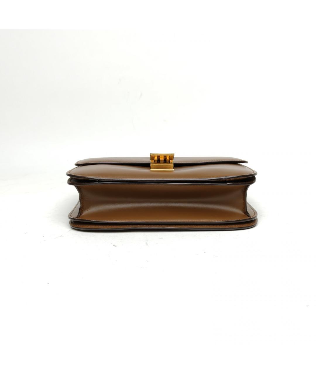 CELINE Коричневая кожаная сумка через плечо, фото 6