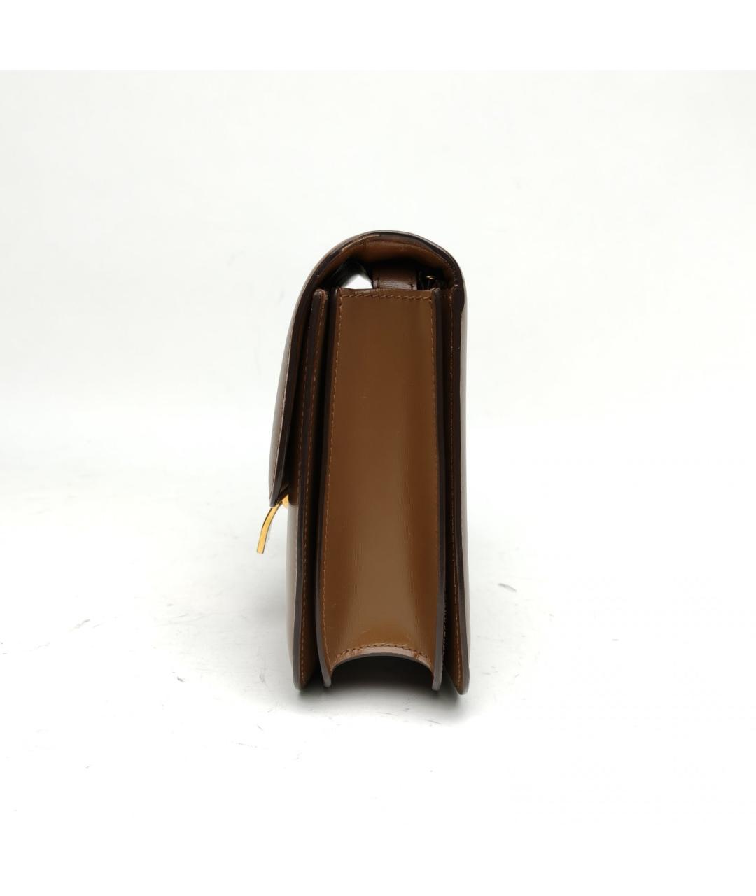 CELINE Коричневая кожаная сумка через плечо, фото 3