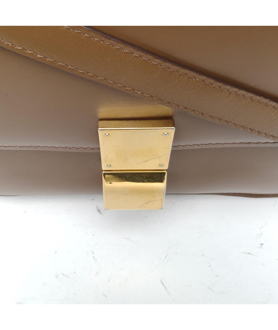 CELINE Коричневая кожаная сумка через плечо, фото 8