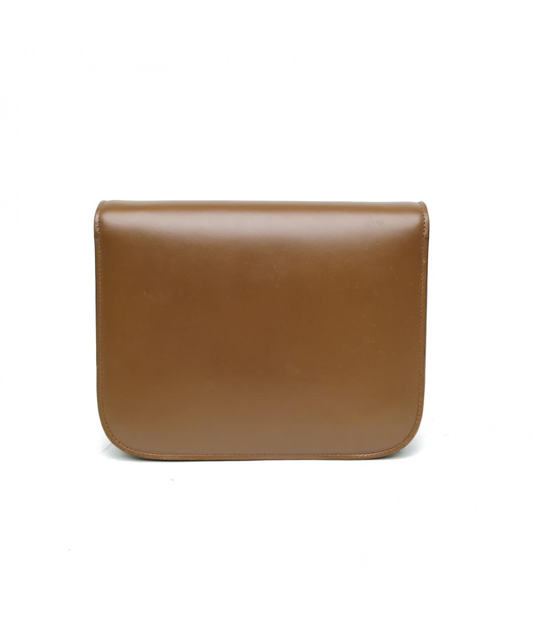 CELINE Коричневая кожаная сумка через плечо, фото 4