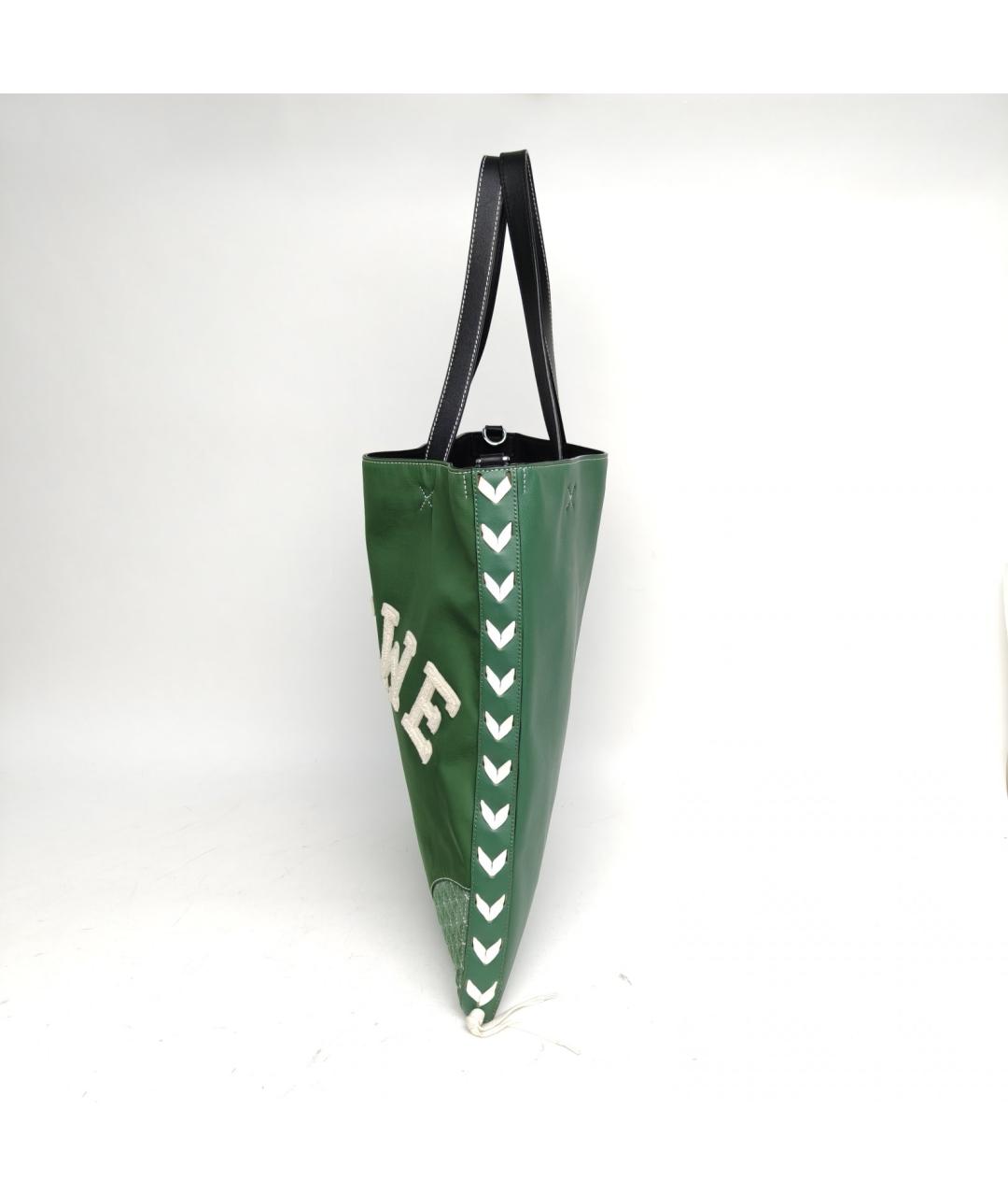 LOEWE Зеленая сумка тоут, фото 3