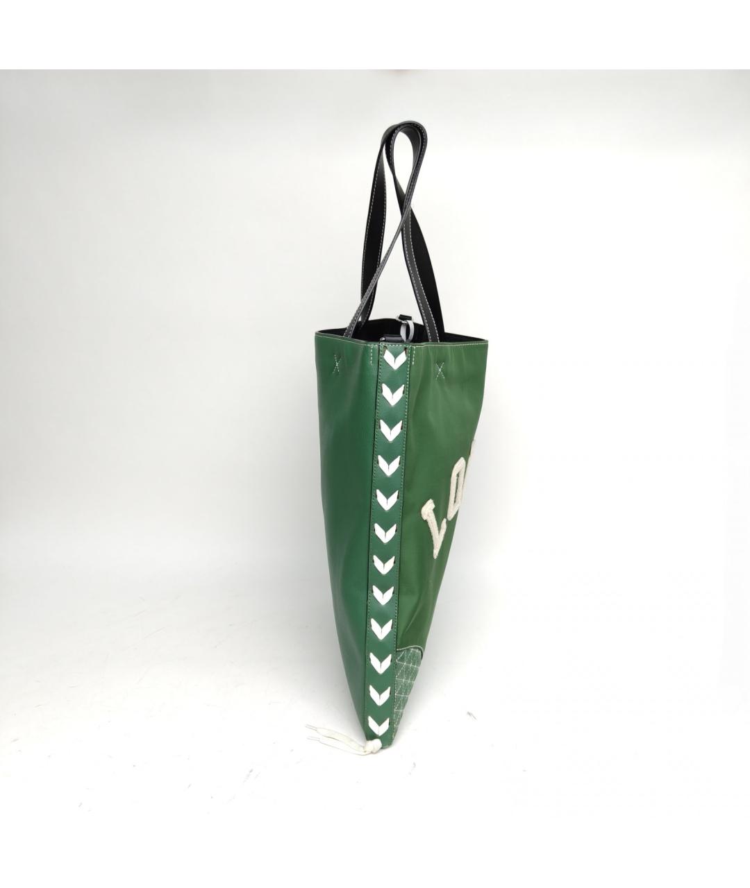 LOEWE Зеленая сумка тоут, фото 5