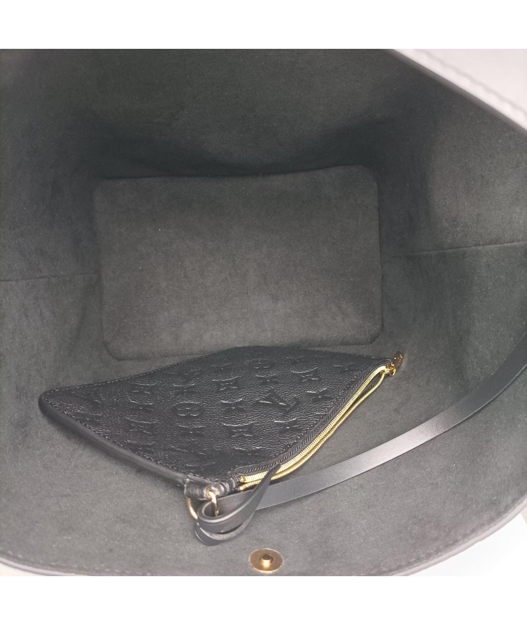 LOUIS VUITTON Черная кожаная сумка через плечо, фото 7