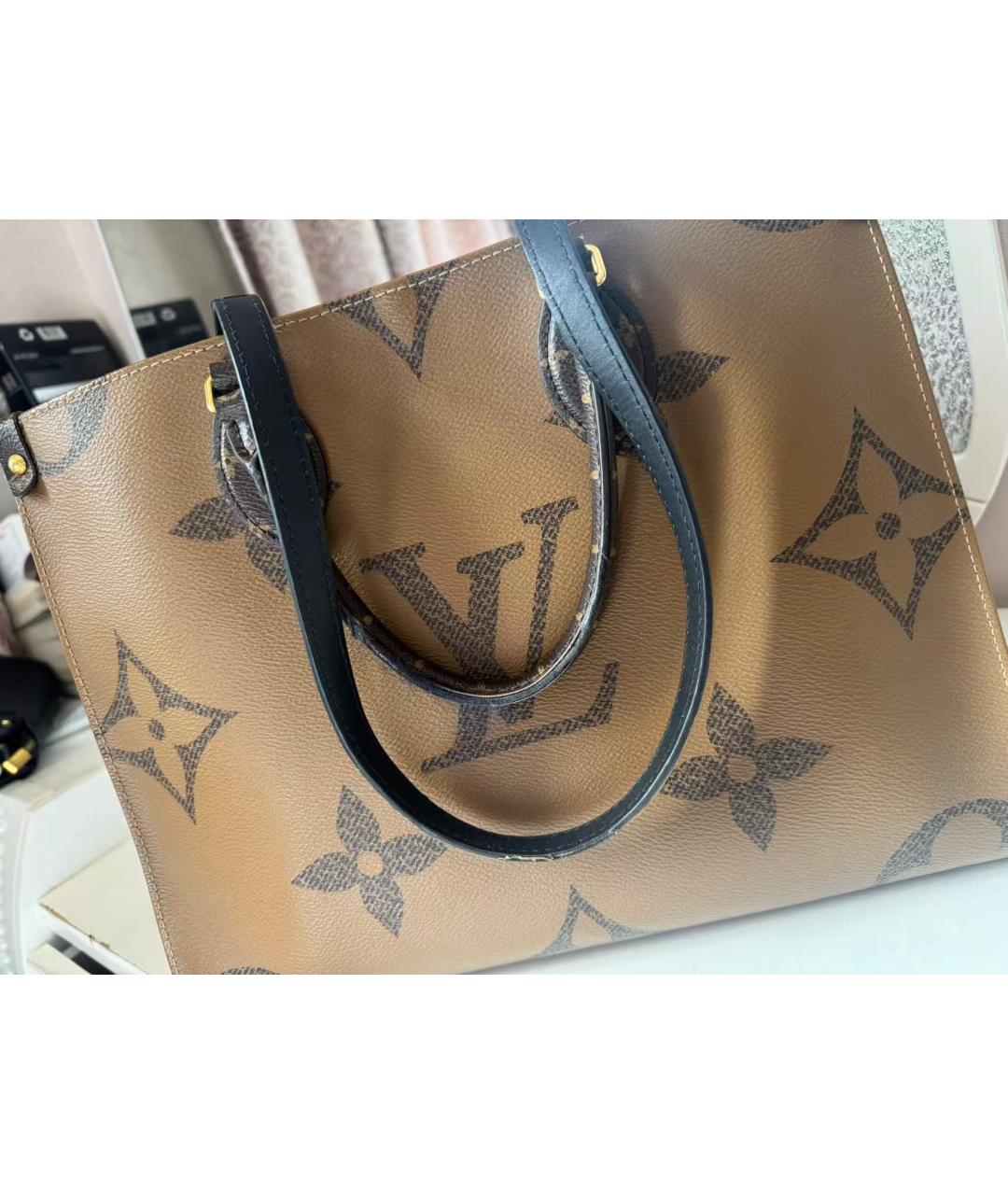 LOUIS VUITTON Коричневая сумка тоут, фото 8