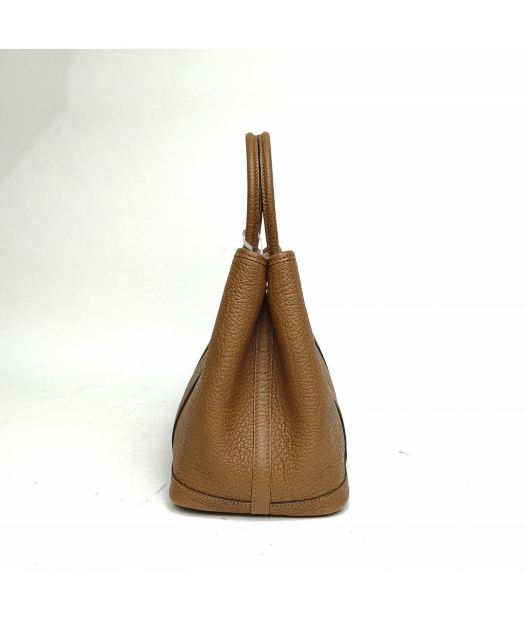 HERMES Коричневая кожаная сумка тоут, фото 3