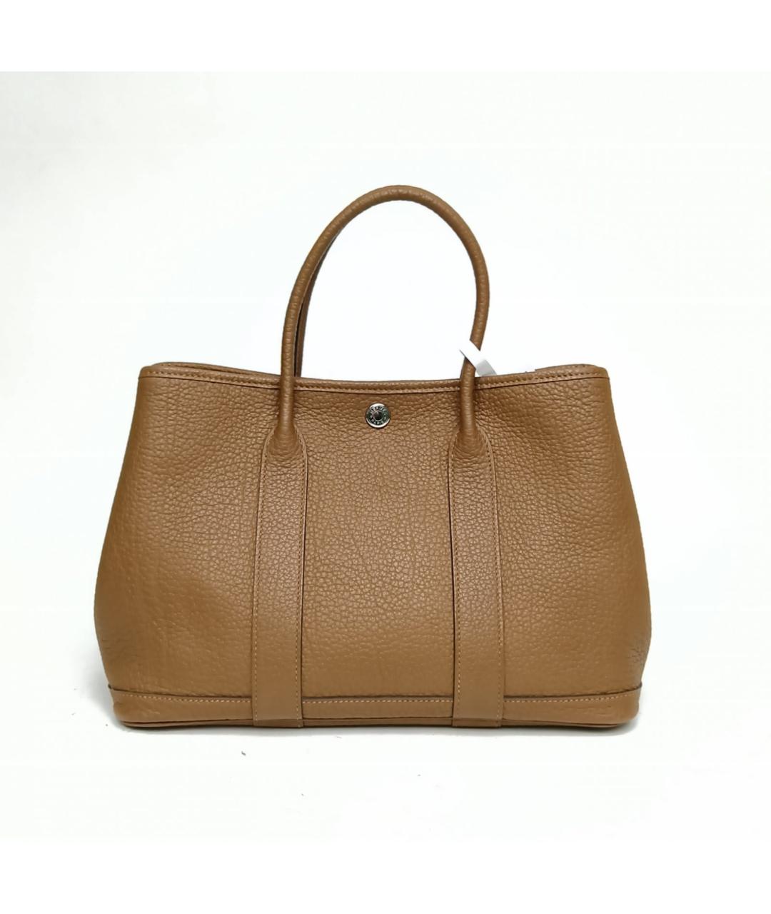 HERMES Коричневая кожаная сумка тоут, фото 2