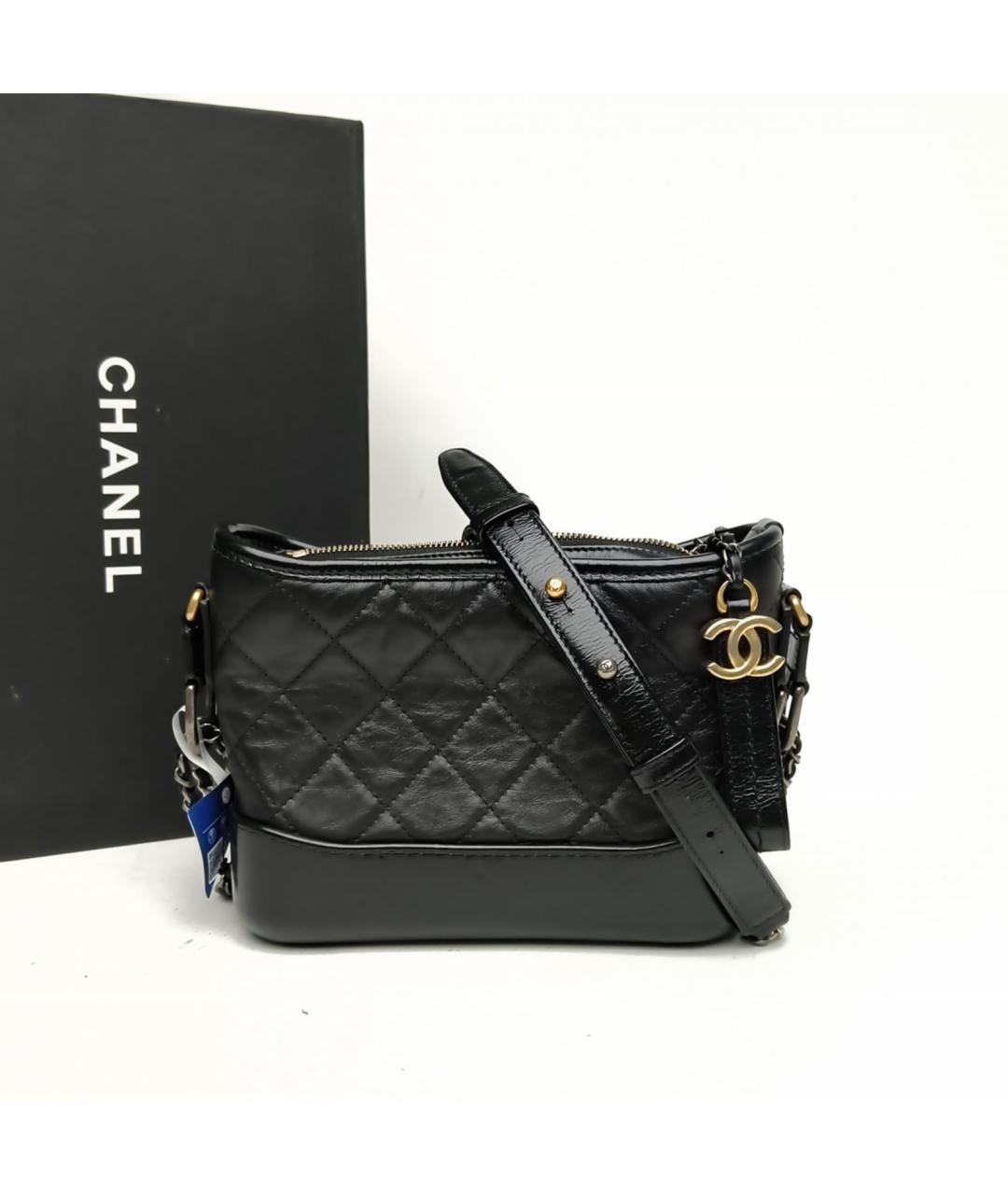 CHANEL Черная кожаная сумка через плечо, фото 9