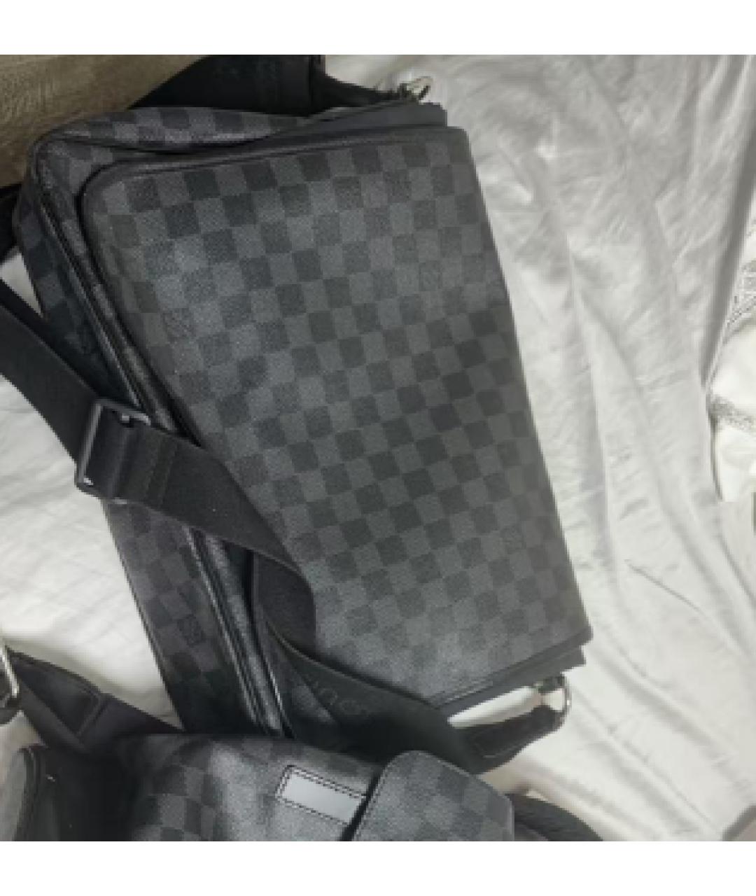 LOUIS VUITTON Антрацитовая сумка через плечо, фото 9