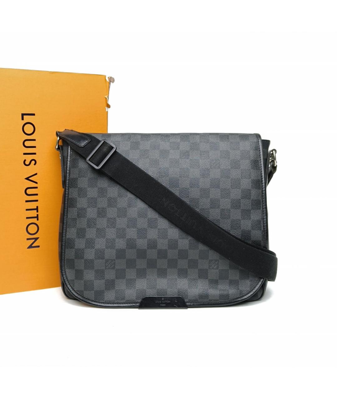 LOUIS VUITTON Антрацитовая сумка через плечо, фото 8