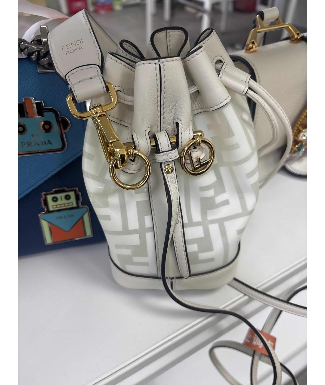 FENDI Белая сумка через плечо, фото 9