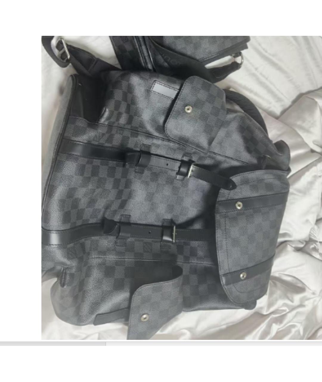 LOUIS VUITTON Антрацитовый рюкзак, фото 9