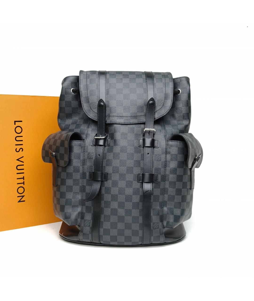 LOUIS VUITTON Антрацитовый рюкзак, фото 8