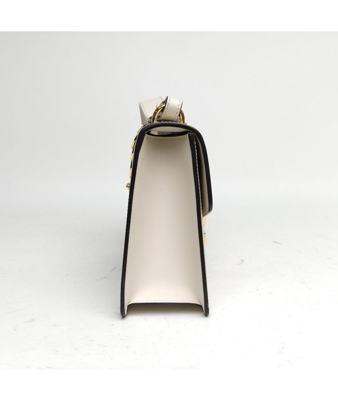 GUCCI Белая кожаная сумка через плечо, фото 5