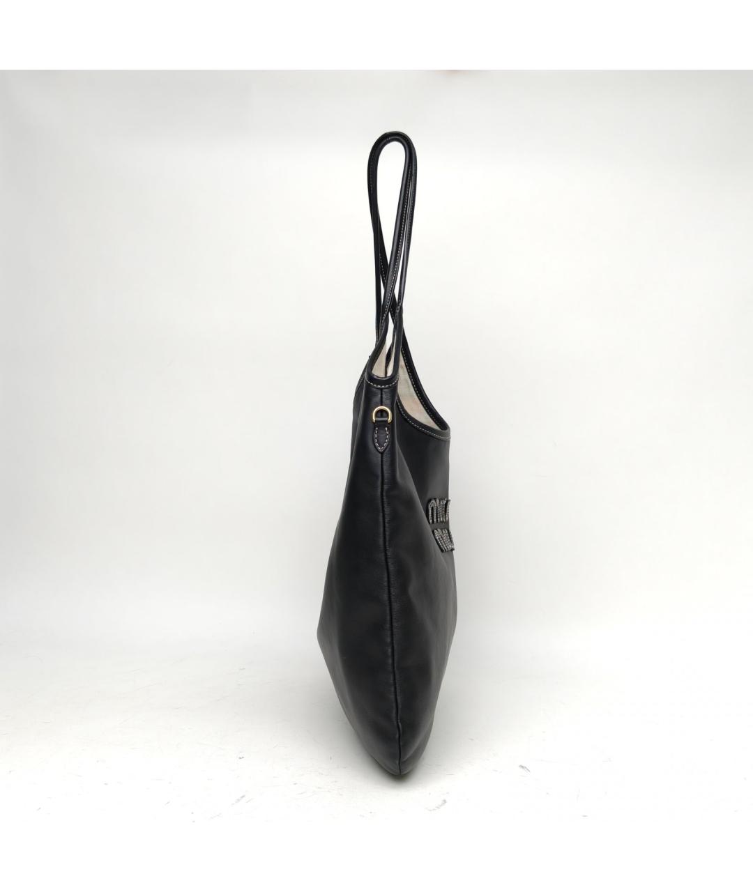 MIU MIU Черная кожаная сумка тоут, фото 5