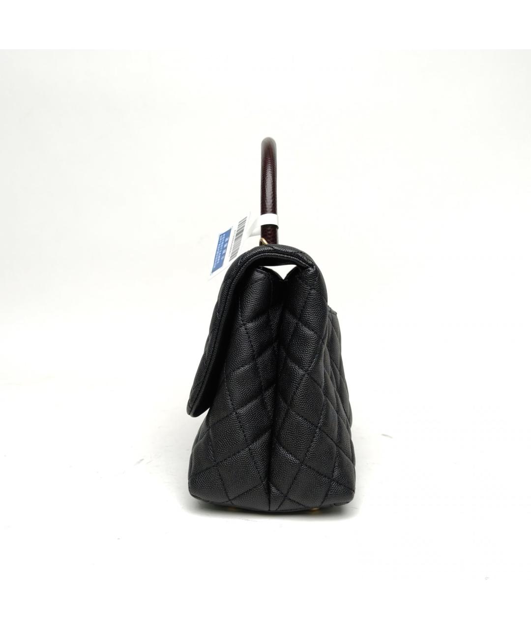 CHANEL Черная кожаная сумка через плечо, фото 3