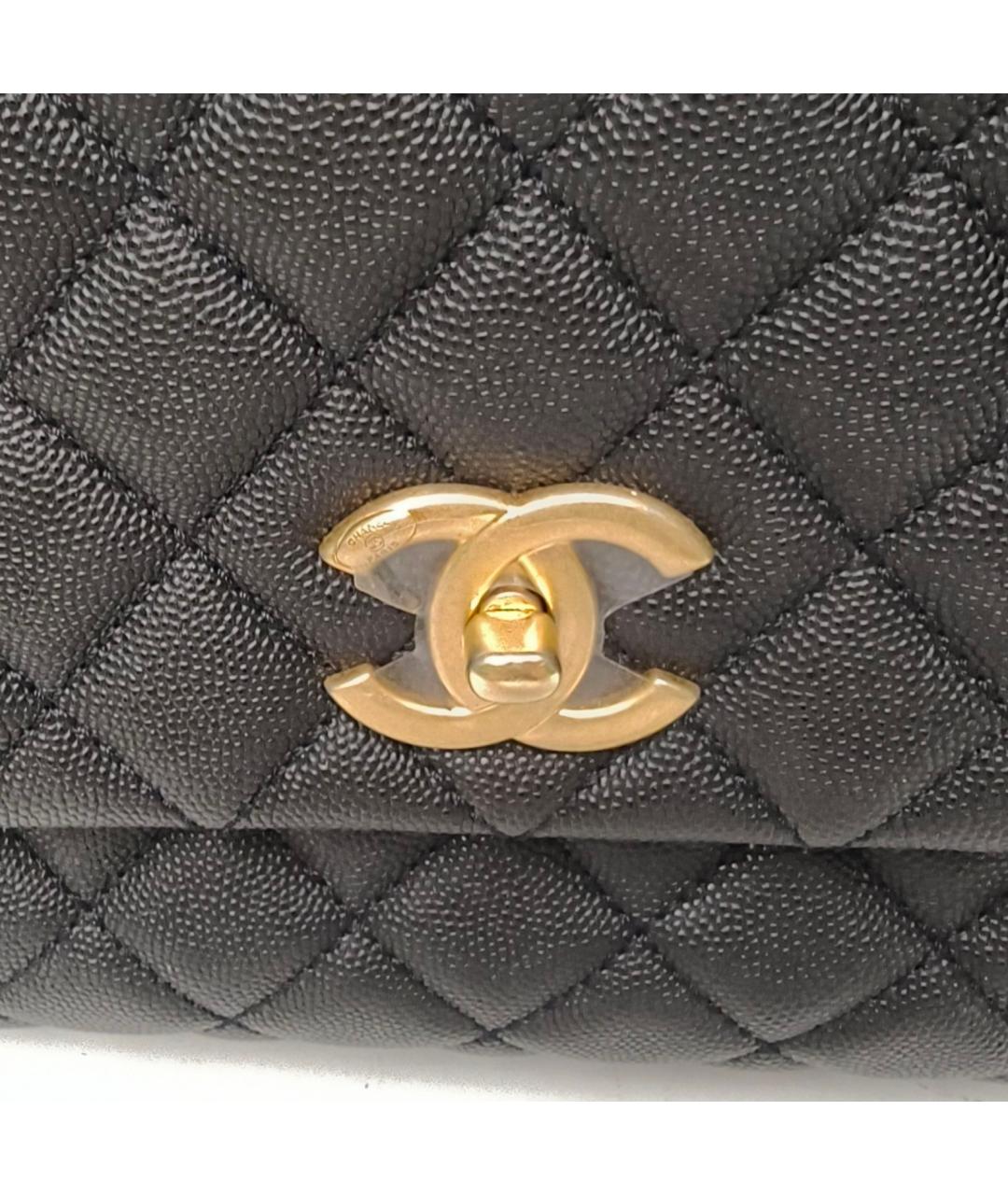 CHANEL Черная кожаная сумка через плечо, фото 7