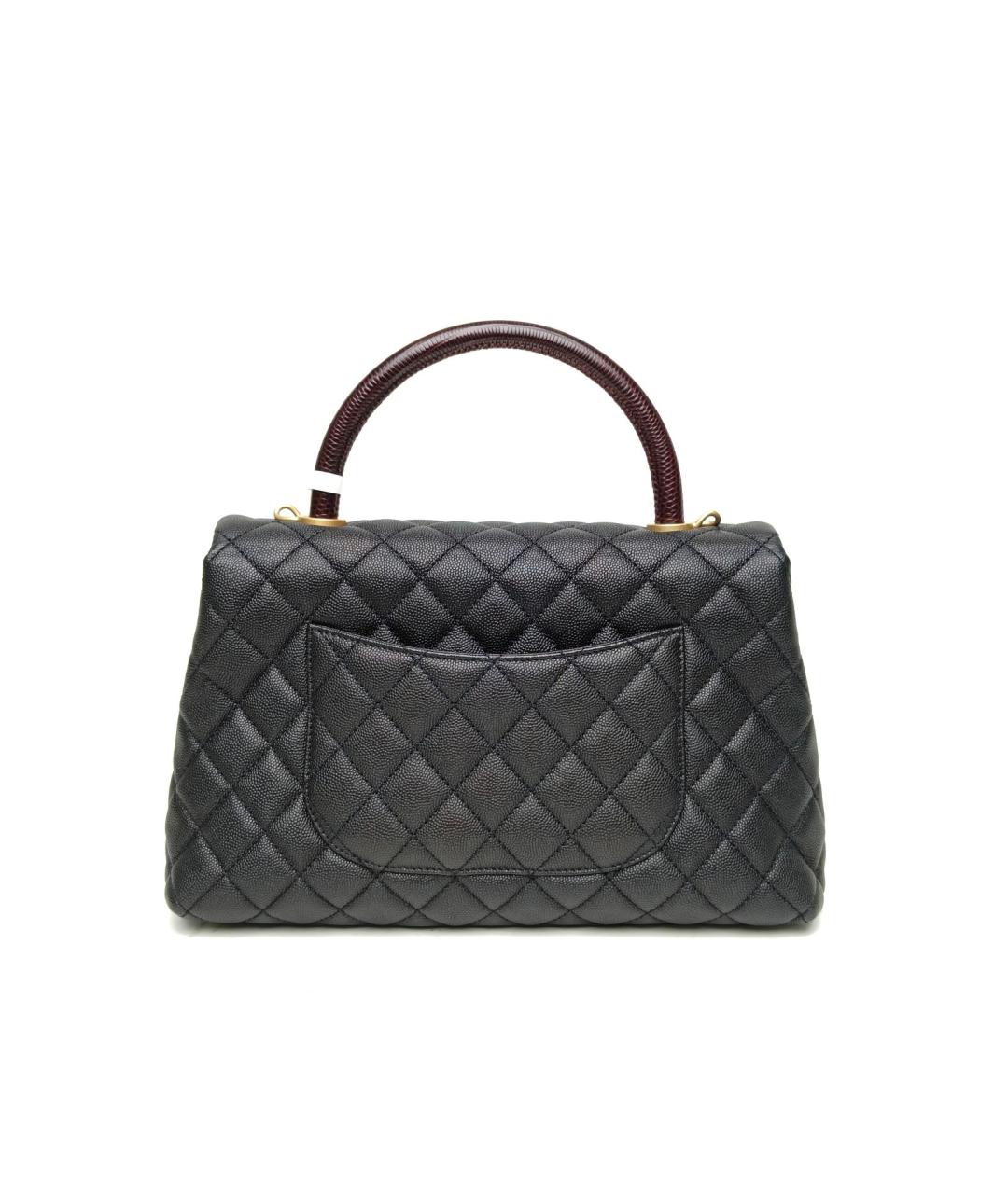 CHANEL Черная кожаная сумка через плечо, фото 4