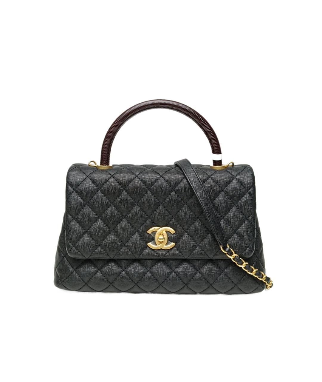 CHANEL Черная кожаная сумка через плечо, фото 1