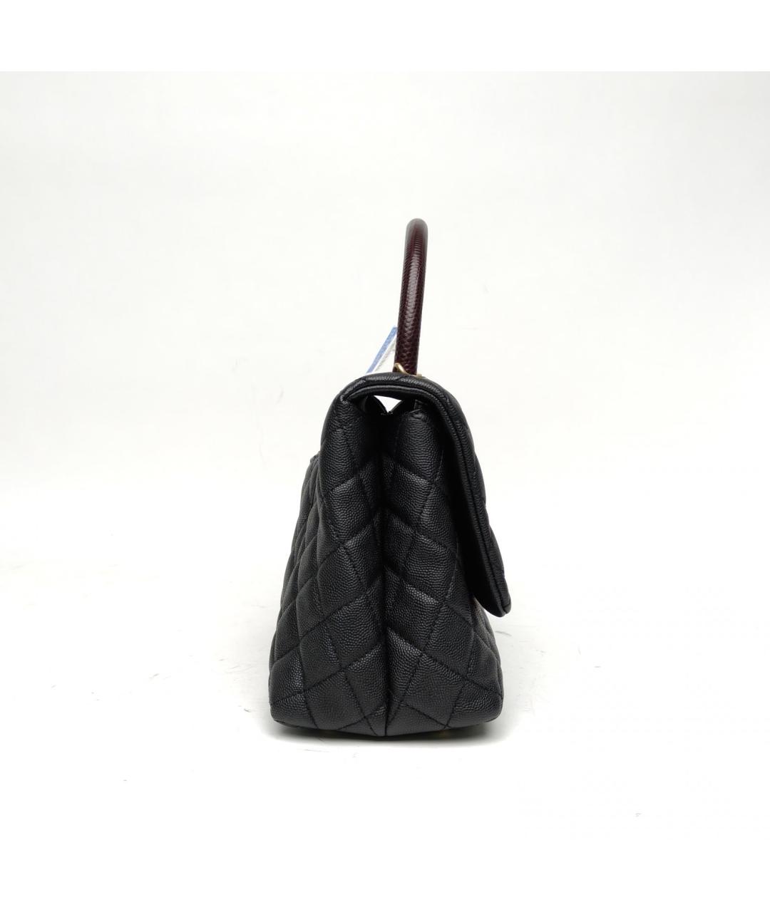 CHANEL Черная кожаная сумка через плечо, фото 5