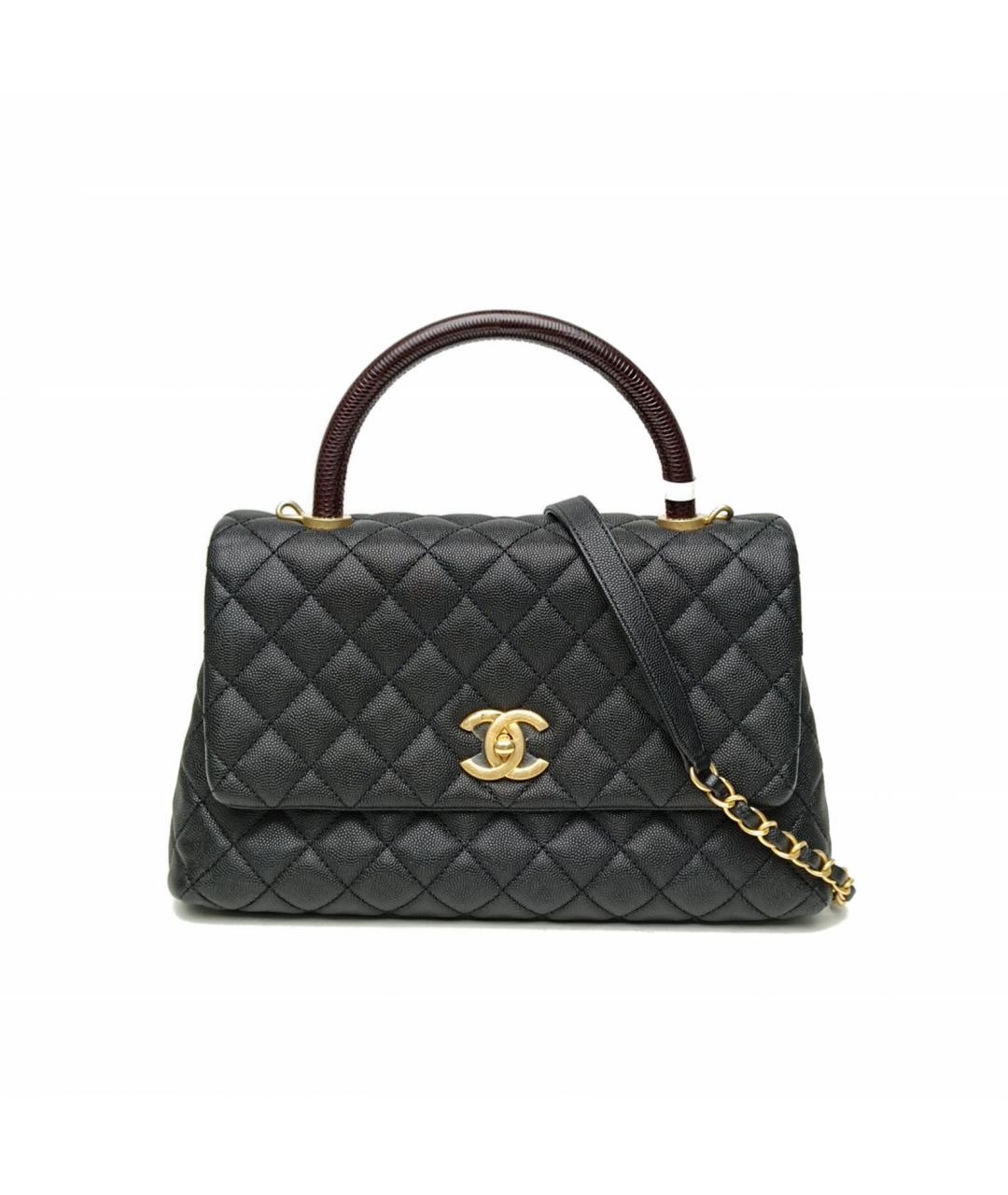 CHANEL Черная кожаная сумка через плечо, фото 2