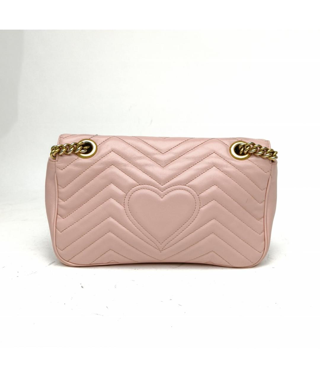 GUCCI Розовая кожаная сумка через плечо, фото 4