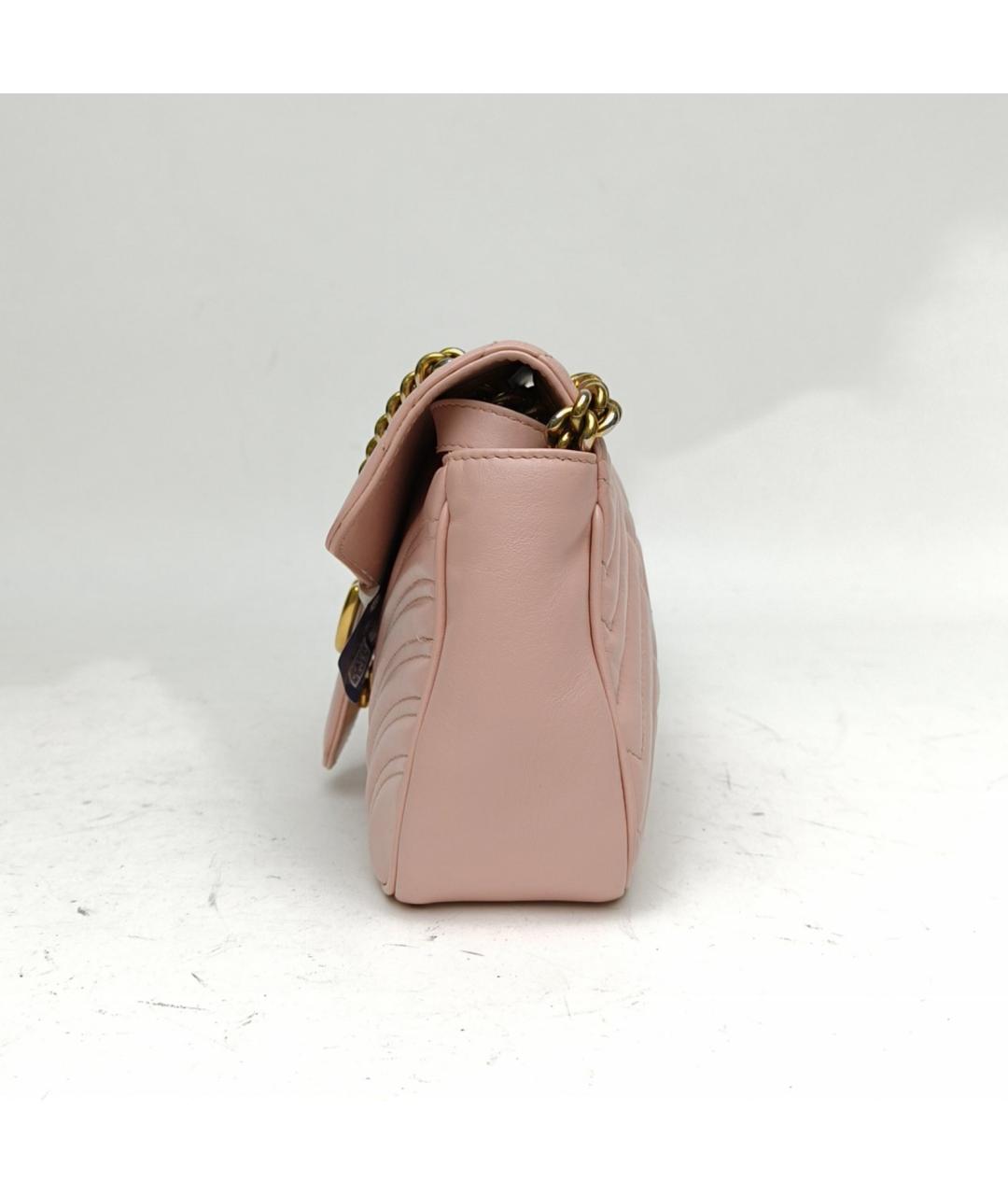 GUCCI Розовая кожаная сумка через плечо, фото 3