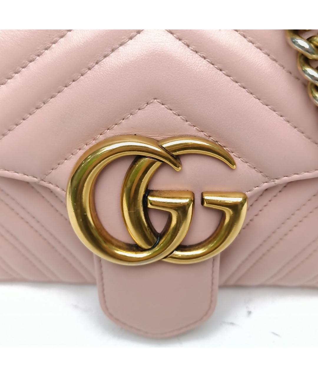 GUCCI Розовая кожаная сумка через плечо, фото 7