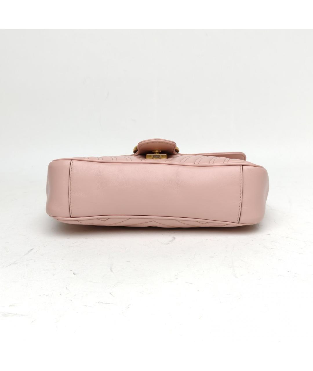 GUCCI Розовая кожаная сумка через плечо, фото 6